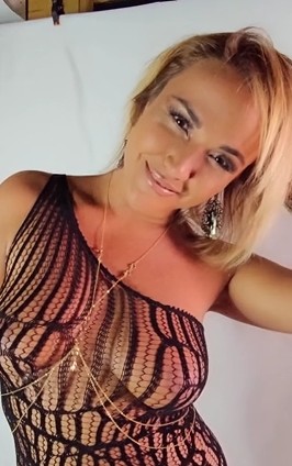 Jenny Scordamaglia nude fishnet dress